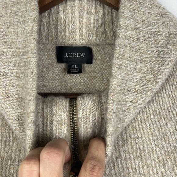 J.Crew Men’s 1/4 Zip Up Merino Wool Blend XL Mock Neck Long Sleeve Sweater - Picture 3 of 7